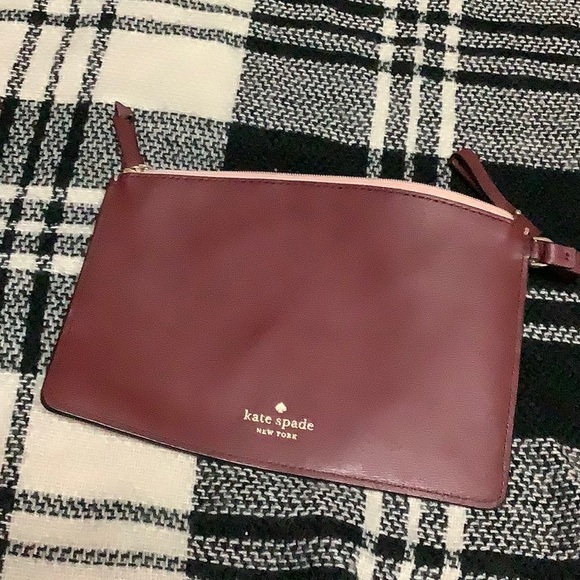 Kate Spade dog motif floral pup zippered pouch - Picture 2 of 10